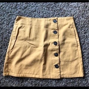 Buttoned Mini Skirt